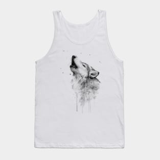 Howling Wolf Watercolor Tank Top